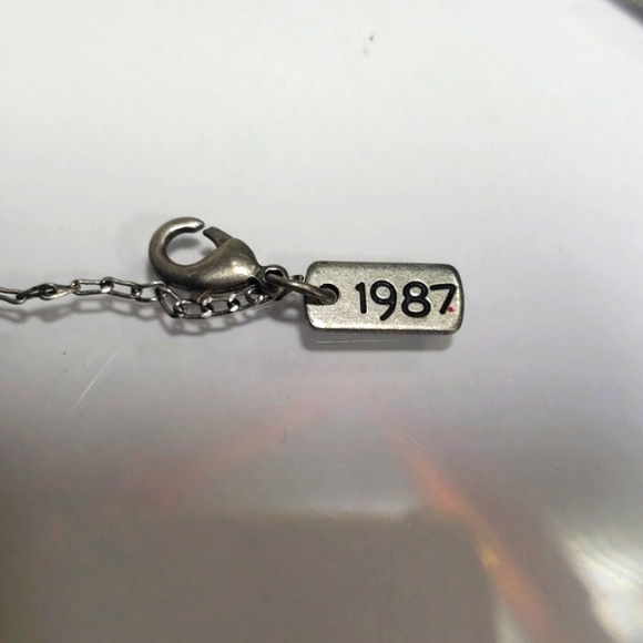 Antique Aero 1987 Delicate Arrow Metal & Crystal Necklace - Picture 8 of 9